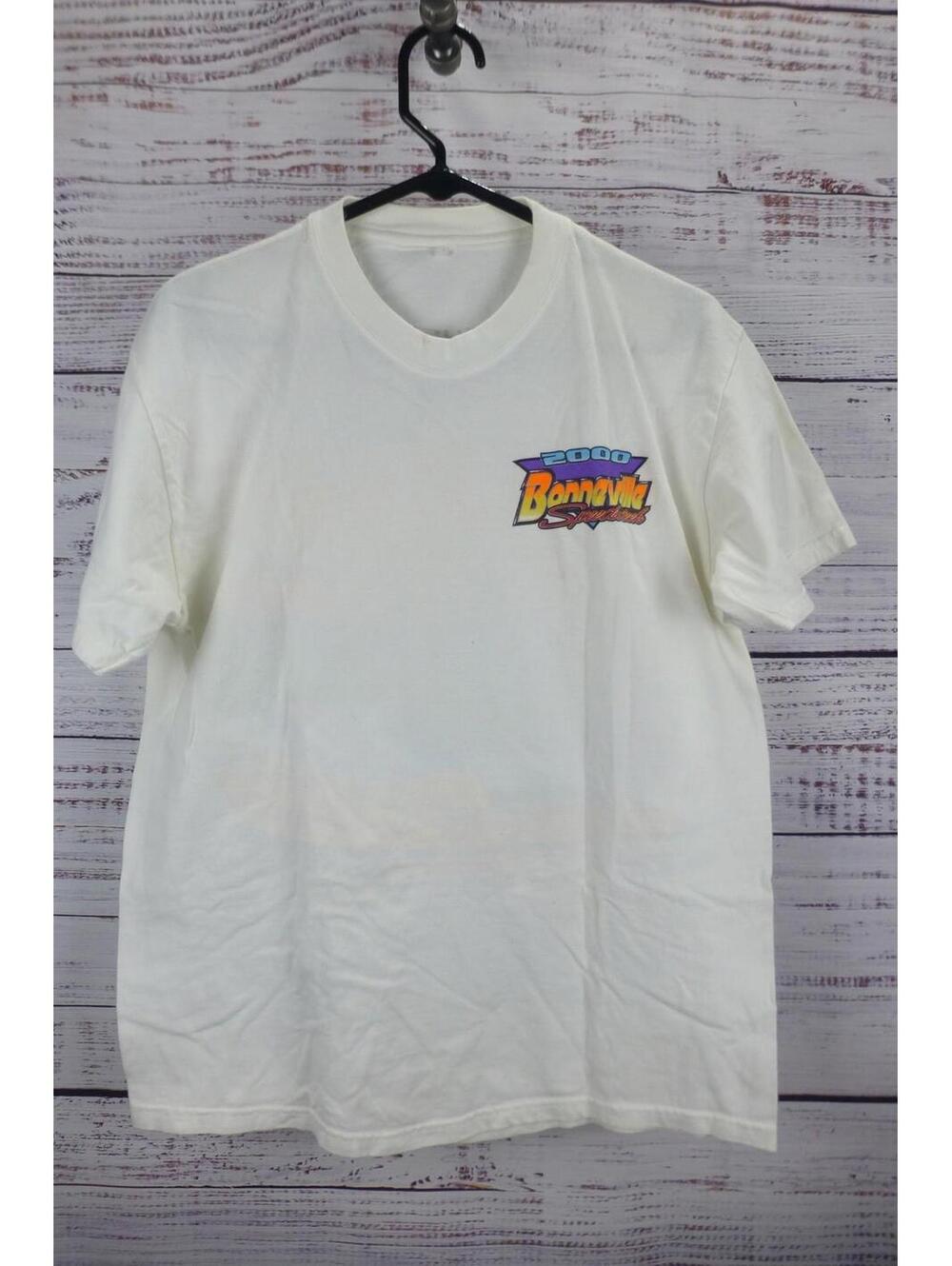 Vintage 2000 Bonneville Speedweek Land Speed Racing T Men's White Size S I4